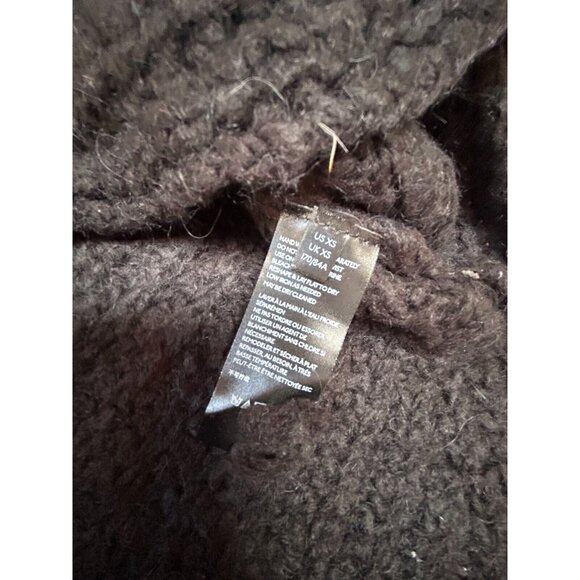 New Anthropologie Rae Cropped Cardigan XS Wool Alpaca Knit Bolero Black $130 - Picture 7 of 9